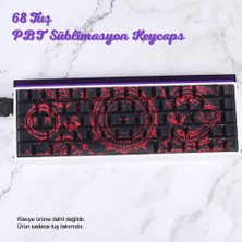 Silabor Retro Mürekkep Tarzı Pbt Keycaps Süblimasyon Klavye Tuş Takımı Modifikasyonu 68 Tuş Tüm Mekanik-Manyetik Klavyelerle Uyumludur.