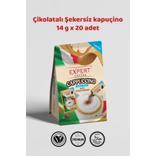 Aladeeb Şekersiz Kapuçino Kahve Çikolata Tozlu 20’li Paket 14GR