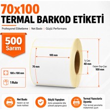RULORULO 70X100 Termal Barkod Etiketi 1 Adet 500 Sarım