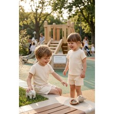 Monimu Baby %100 Organik Pamuklu Çocuk-Bebek Ikili Takım - Yazlık Şortlu Takım