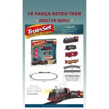 Naturion BJ2308A 18 Parça Sesli Işıklı Retro Tren-Şim