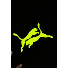Banxtre Motosiklet ve Cg Için Neon Sarı Renk Puma Sticker (Sağ ve Sol)