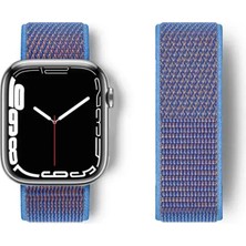 Naturion Newface Apple Watch 42MM Hasırlı Cırtcırtlı Kordon - Mor