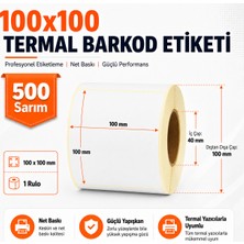 RULORULO 100X100 Termal Barkod Etiketi 1 Adet 500 Sarım