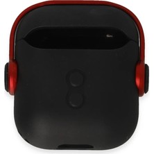 sbodurhome  Airpods 2 (2.nesil) Cool Kılıf - Siyah-Kırmızı