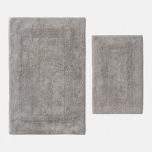Ecocotton Tamara 2'li Banyo Paspas Seti %100 Pamuk Antrasit 40X60-60X90