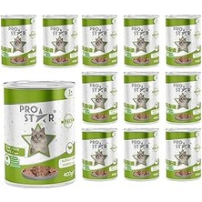 Uravas Store Prostar Yetişkin Kedi Kuzulu Pate 400 gr x 12 Adet