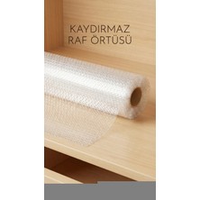 sbodurhome Şeffaf Pvc Kaydırmaz Raflık Dolap Içi Çekmece Örtüsü 45X300 cm Koruyucu