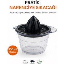 Van Vleck 350 ml Hazneli Narenciye Sıkacağı – Pratik Limon, Portakal ve Mandalina Meyve Suyu Sıkacağı