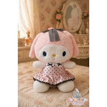 Vagon Toys My Melody Peluş Oyuncak Pembe Puantiyeli Dantel Elbiseli – 30 cm Yumuşak Kız Çocuk & Sevgili Hediyesi