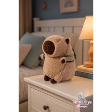 Vagon Toys Kapibara Peluş Oyuncak Sırtında Kaplumbağalı Tombul Uyku Arkadaşı – 30 cm Yumuşak Yıkanabilir Sevimli Hediye