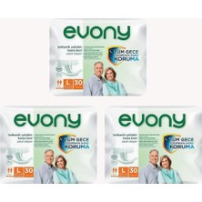 Evony Belbantlı Yetişkin Hasta Bezi Large 90 Adet 3X30 Paket L