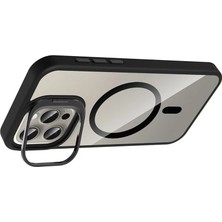 sbodurhome  Apple Iphone 14 Pro Max Remim Lensli Magsafe Standlı Kapak - Siyah