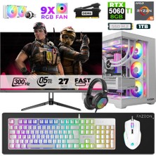 Xaser Star X300 Ryzen 5 7500F 16GB Ram 1tb M.2 Nvme SSD 8gb RTX5060TI 27" 300Hz Oyuncu Bilgisayarı