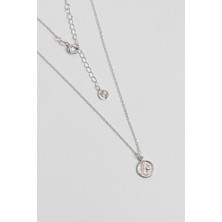 So CHIC Minimal Totem 18 Ayar Beyaz Altın Kaplama 60 Cm Gümüş Uzun Kolye