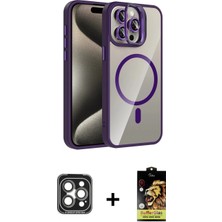 Marsilyan™- iPhone 15 Pro Max Kılıf Yadigar Asil Koleksiyonu - Siyah Buffer Cam Ekran Koruyucu + Pvd Metal Kamera Lens - Gı