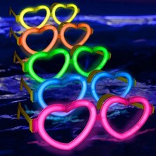 sbodurhome Glow Kalpli Fosforlu Gözlük 6’lı Renkli Set – Neon Parti