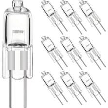 Vegamax 10'lu Paket 12V 20W G4 Duylu Şeffaf Cam Kapsül Ampul Sarı Işık (Dikkat! Trafo ile Çalışır)