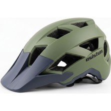 Asistan Ks-30 L 58-61CM Askeri Yeşil Mavi Bisiklet Kaskı