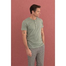 %100 Koton Pijama Takımı Uzun