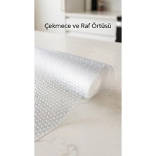 sbodurhome Şeffaf Pvc Kaydırmaz Raflık Dolap Içi Çekmece Örtüsü 45X300 cm