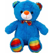 Naturion Oturan Kurdeleli Renkli Peluş Ayı 30 cm