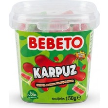 Bebeto  Yumuşak Şeker 150 G Kova Şeftali Halka ve Karpuz