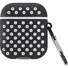 sbodurhome  Apple Airpods 3 (3.nesil) Spor Delikli Kılıf - Siyah-Beyaz