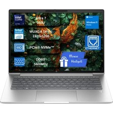 Hp Probook 4 G1I Aı Ultra 7 255U 64GB Ddr5 2tb SSD 14'' Wuxga (1920 x 1200)  300 Nits Windows 11HOME Taşınabilir Bilgisayar HD36KLETEX18