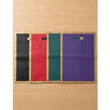 Aybaş Kağıtçılık 4 Renk Lüks Gold Şeritli , El Geçme Hediye Paketi Seti 28X40 cm