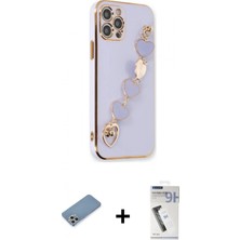 Marsilyan™- iPhone 12 Pro Kılıf Nova Işık Prime - Şeffaf Uv Polymer Nano Ekran Koruyucu + Shine Kamera Lens Koruma Cam - Gs