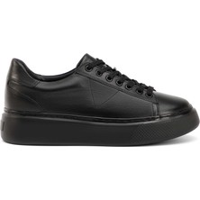 Tergan Four Season Tergan Siyah Hakiki Deri Erkek Sneaker - E4MEAY057784-L6O