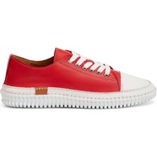 Tergan Four Season Kırmızı Hakiki Deri Kadın Sneaker - K4MEAY068703-A30