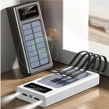 The Wlue 20.000 Mah Powerbank / Solar Güneş Enerjili / Işıklı / Dijital Göstergeli