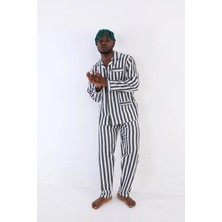 Uslucan Alışveriş Kocabey 4007 Uzun Kol Çizgili Gaffur Erkek Pijama Takım