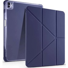 Mudanis Apple Ipad Air 13 (2024) Kılıf Kalemlikli Mars Tablet Kılıfı - Lacivert