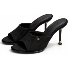 Patron Shoes Kadın Açık Burun 8 cm Topuklu Terlik Rahat Şık Model