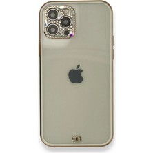 Mudanis Apple Iphone 12 Pro Kılıf Liva Taşlı Silikon - Beyaz