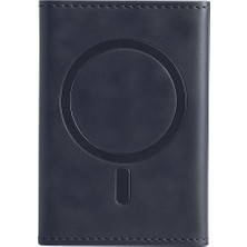 Mudanis Joko Tema Magsafe Deri Kartlık - Lacivert