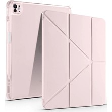 Mudanis Apple Ipad Air 13 (2024) Kılıf Kalemlikli Mars Tablet Kılıfı - Rose Gold