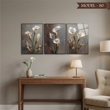 Akıllı Kağıt Cam Görünümlü Yapışkanlı Tablo Çiçek (Model- 80)