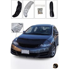 Tusba Market Honda Civic 13 Fb7 / Fk2 (2012–2016) Ön Kaput Koruma Maskesi Siyah Deri – Taş Çarpma ve Güneş Koruma