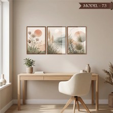 Akıllı Kağıt Cam Görünümlü Yapışkanlı Tablo Çiçek (Model- 73)