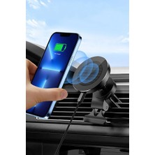 The Wlue Kablosuz 15W Şarj Magnetic Araç Içi Havalandırma Telefon Tutucu Magsafe Uyumlu