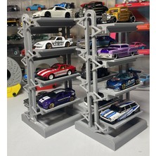 Print Zone 1:64 Ölçek Katlı Araç Asansörü - Hot Wheels ve Model Araba Sergileme ve Diorama Standı