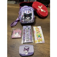 Özel Kutuda 15 Parça Set Sanrio Kuromi Hediye Seti Karne Doğum Günü Bayram Hediyesi