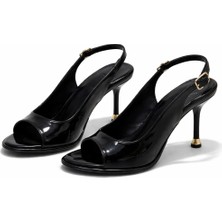 Patron Shoes Kadın Rugan Topuklu Ayakkabı 8 cm Ince Topuk Şık Günlük & Abiye
