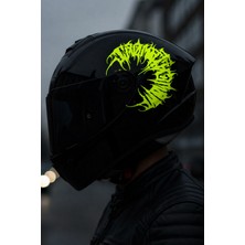Banxtre Kask ve Motosiklet Için Yarım Tribal Gotik Daire Sticker Etiket