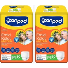 Canped Emici Külot M Beden Orta Boy Hasta Bezi 60 Adet 2X30 Paket