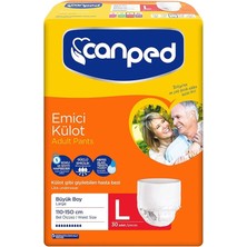 Canped L Beden Büyük Boy Hasta Bezi 30 Adet Emici Külot Özellikleri ile Koku Kontrolü